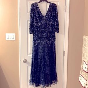 Pisarro Nights long blue gown